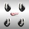 Service Caster 4 Inch 316SS Hard Rubber Wheel Swivel Bolt Hole Caster Brakes SCC, 2PK SCC-SS316BH20S414-HRS-2-TLB-2 - alternate 3